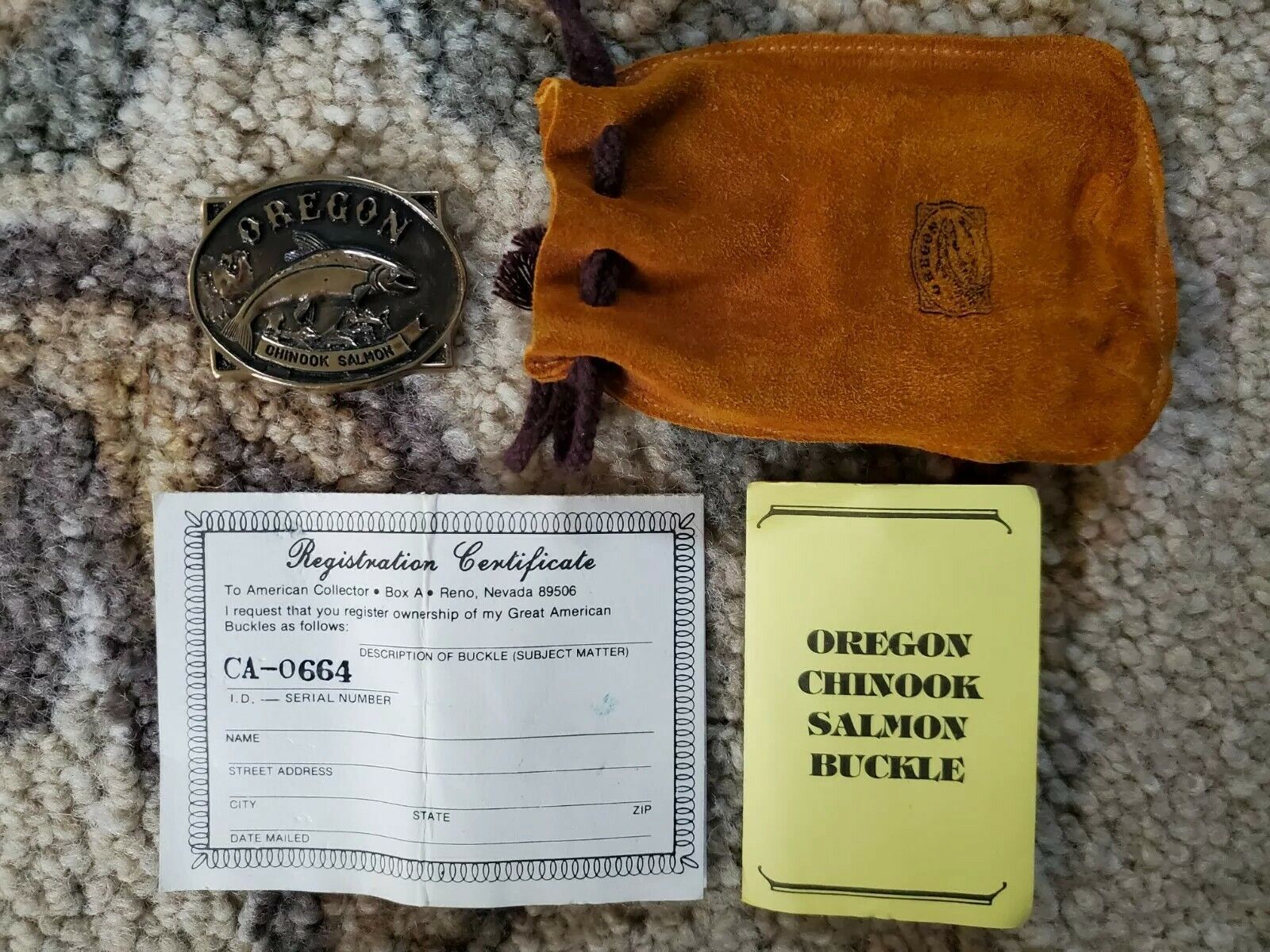 Vintage & Rare Oregon Chinook Salmon Belt Buckle … - image 9