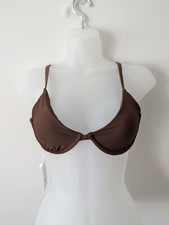 Andie Swim The Sicily Top Espresso Underwire Bikini Top Beach Vacation Size XS