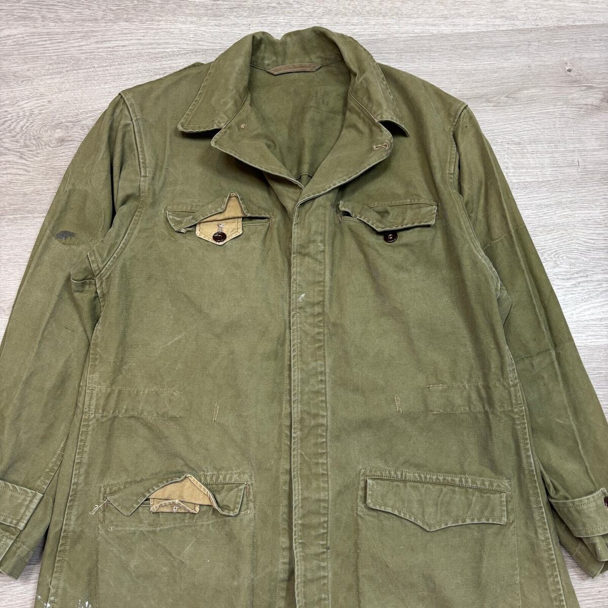Vintage 50s French M47 Army Military Field Jacket Men's 4C Vintage 50s French M47 Army Military Field Jacket Men's 4C