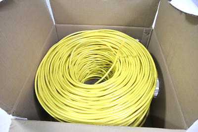 Dripstone CAT6 1000Ft UTP Cable 4 Pair 23AWG 1/0.57mm CCA PVC Jacket Yellow