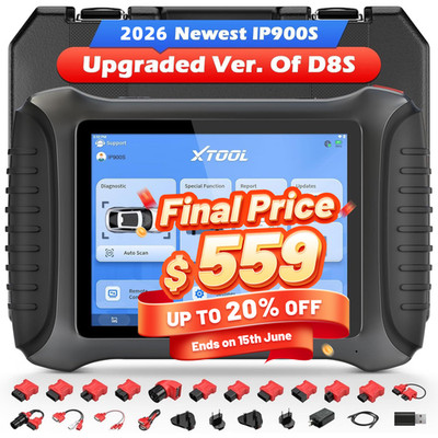 2026 XTOOL IP900S Bidirectional Car Diagnostic Tool Auto OBD2 Scanner Topology