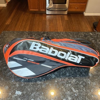 Babolat Pure Strike Racket Holder Tennis Racquet Bag Black & Orange EUC