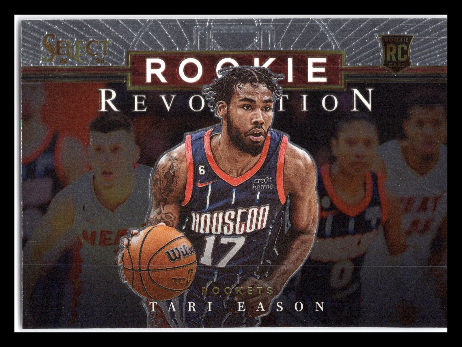 2022-23 Panini Select #17 Tari Eason Rookie Revolution Houston Rockets