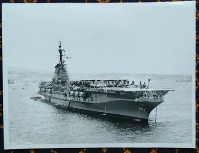 US NAVY 6th FLEET AIRCRAFT CARRIER~MARSEILLE Circa 1955~DOUGLAS F-3 SKYKNIGHT~