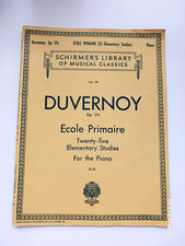 SHIRMERS DUVERNOY Op. 176 Ecole Primaire Vol....