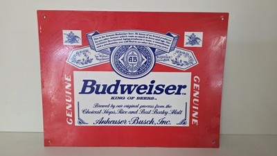 Budweiser King Of Beers Blech Wandschild Mancave Bar Restaurant Bistro