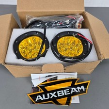 Auxbeam 4 Amber Led Lights Round Off-road Driving Fog Lights For Jeep Wrangler Auxbeam 4 Amber Led Lights Round Off-road Driving Fog Lights For Jeep Wrangler