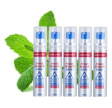 5 x Dentiplus Fresh Breath Spray Coolmint Flavour Antibacterial Mouth Spray 25ml