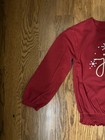 Girls Size 7 CARTER'S Gold JOY Christmas Elastic Waistband Dark Red Top — photo 7