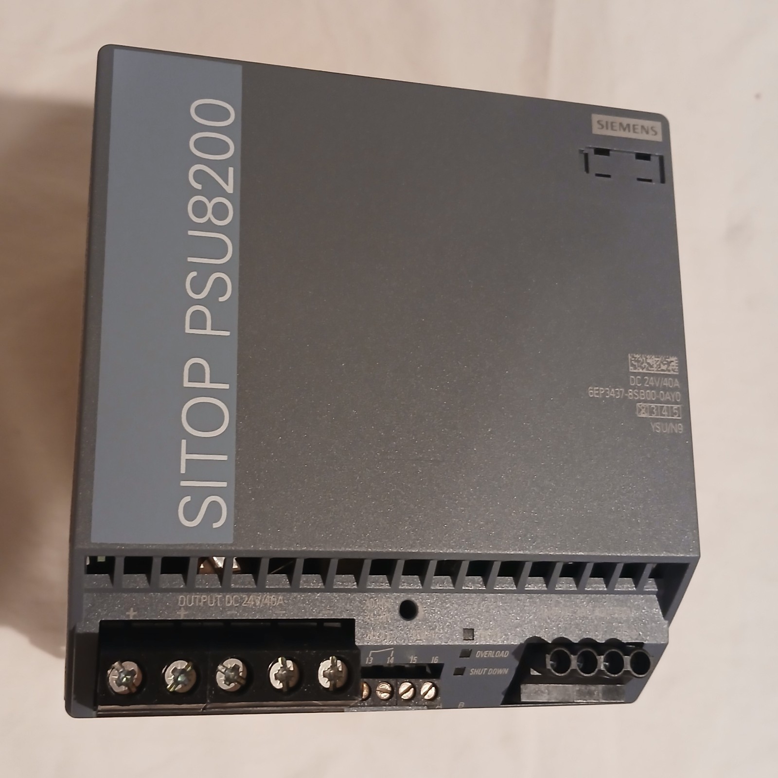 Siemens Power Supply 6EP3437-8SB00-0AY0 24VDC 40A, PSU8200, New. Free Shipping