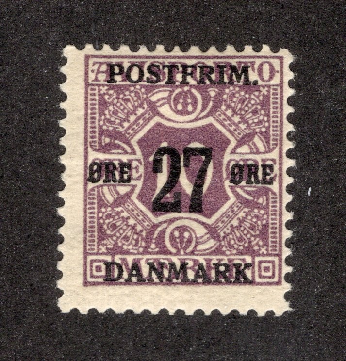 Denmark - Sc# 141 MLH - wmk Crown          /          Lot 0726210