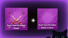 Blade Ball - Dual Heartbreaker Blade + Emote