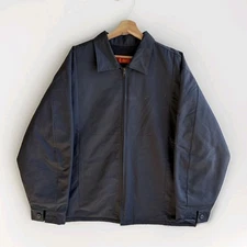 VTG Red Kap Men's Workwear Full Zip Jacket Size XL RG Navy Blue Quilted Lining