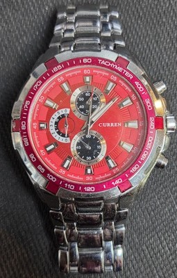 Curren Wristwatch Model 8023 Red Quartz