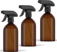 Bote Spray Pulverizador in Vetro Da 500Ml - 3 Bocce Di Colore Ambra - Bottiglie