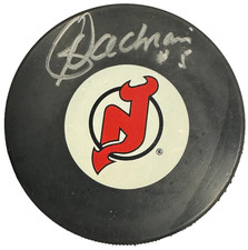 Carol Vadnais Autographed New Jersey Devils Hockey Puck NHL