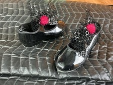 Revolution Dancing Tap Girls-Kids Black Shoes Size 10 M