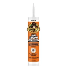 Waterproof Caulk & Seal Silicone Sealant, 10Oz Cartridge (Pack of 1) - White Cau
