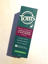 Antiplaque Whitening Toothpaste, Fluoride Free, Spearmint , 4.5 oz, EXP 08/2027