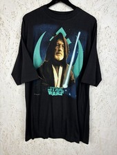 90s Star Wars 1997 Obi Wan Kenobi Lucasfilm Movie T-Shirt Black Size XL