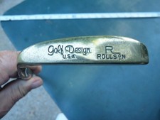 Golf Design USA Gold Plate Head Rzeźbiony drewniany wał Putter emerytalny