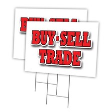 Buy Sell Trade Multi-Pack of Yard Signs  Stake outdoor plastic coroplast window