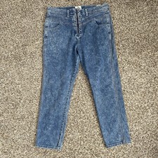 Jordache Vintage Jeans Women  s 34 Blue High  Rise Med Acid Wash 80s Mom Style