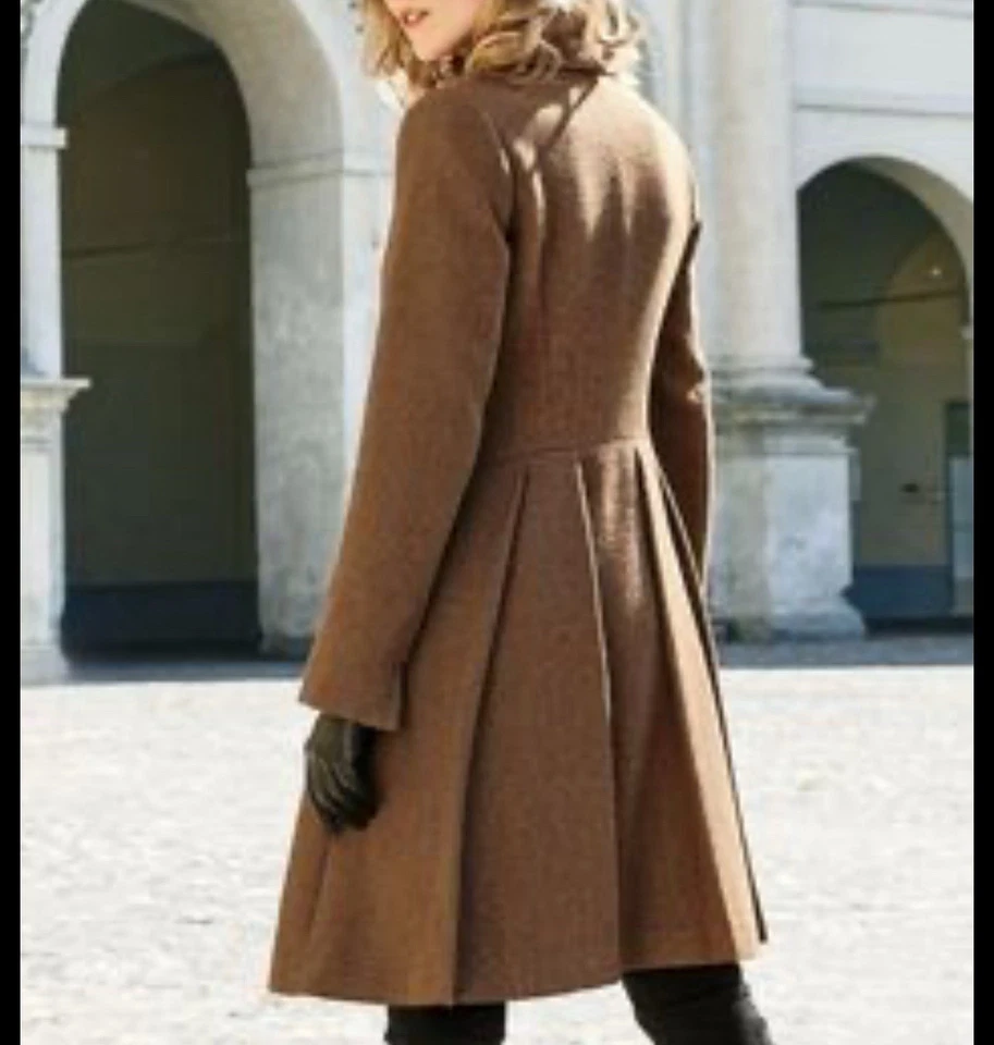 Peruvian Connection Alpaca & Wool Fit & Flare Coat In Brown Women’s Size US 10 - Image 3 of 4