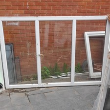 White uPVC Sliding Home Window Rectangle Clear Double-Glazed Modern Frame