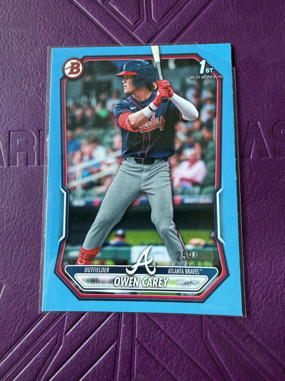 2026 Bowman 1st - Owen Carey Sky Blue Parallel /499 #BP-69