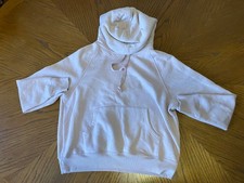 Old Navy Women's Pullover Sherpa Lined Hoodie Pink Medium Drawstring Closure