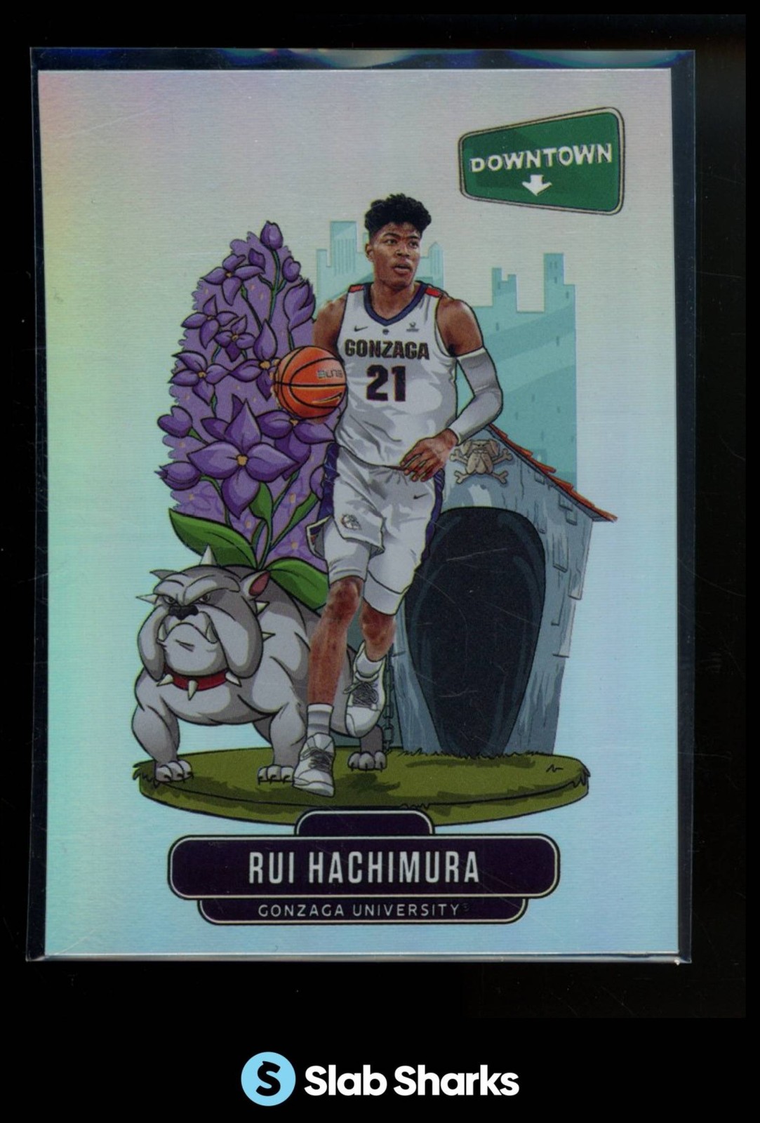 2020 PANINI PRIZM DRAFT PICKS COLLEGIATE #D-17 RUI HACHIMURA DOWNTOWN