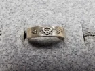 GRANDMA GRABE'S BEAUTIFUL VINTAGE 925 STERLING SILVER OPEN BACK 1.1G RING SIZE 3