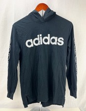 Adidas Boys Black Pullover Hoodie Long Sleeves Size Youth Large 14/16