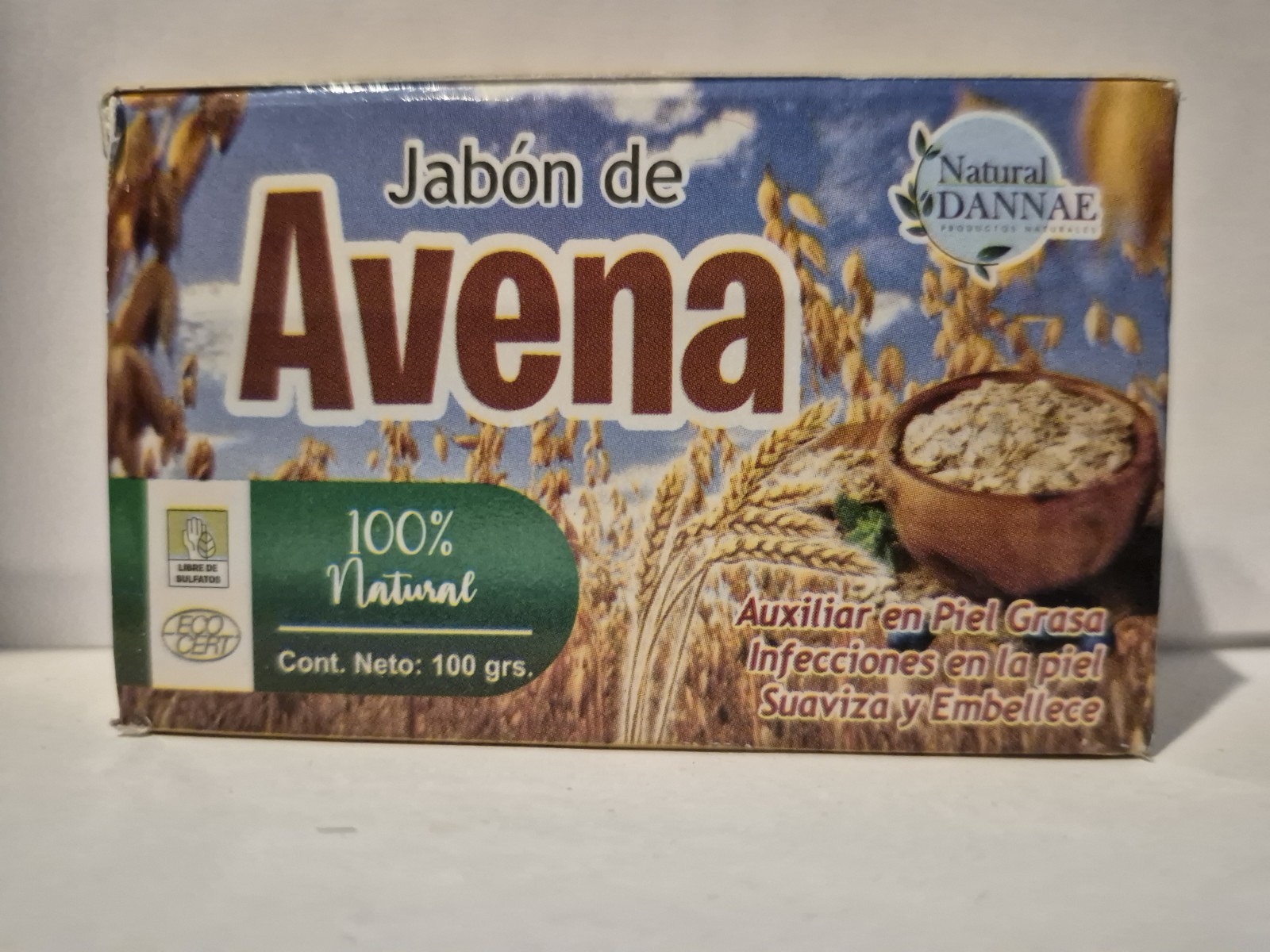 OATMEAL SOAP/JABON DE AVENA 100GRS "For Oily Skin- Suaviza & Embellece"