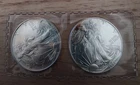 A Set of 2 1993 Liberty 1 oz .999 Fine Silver American Eagle Coins
