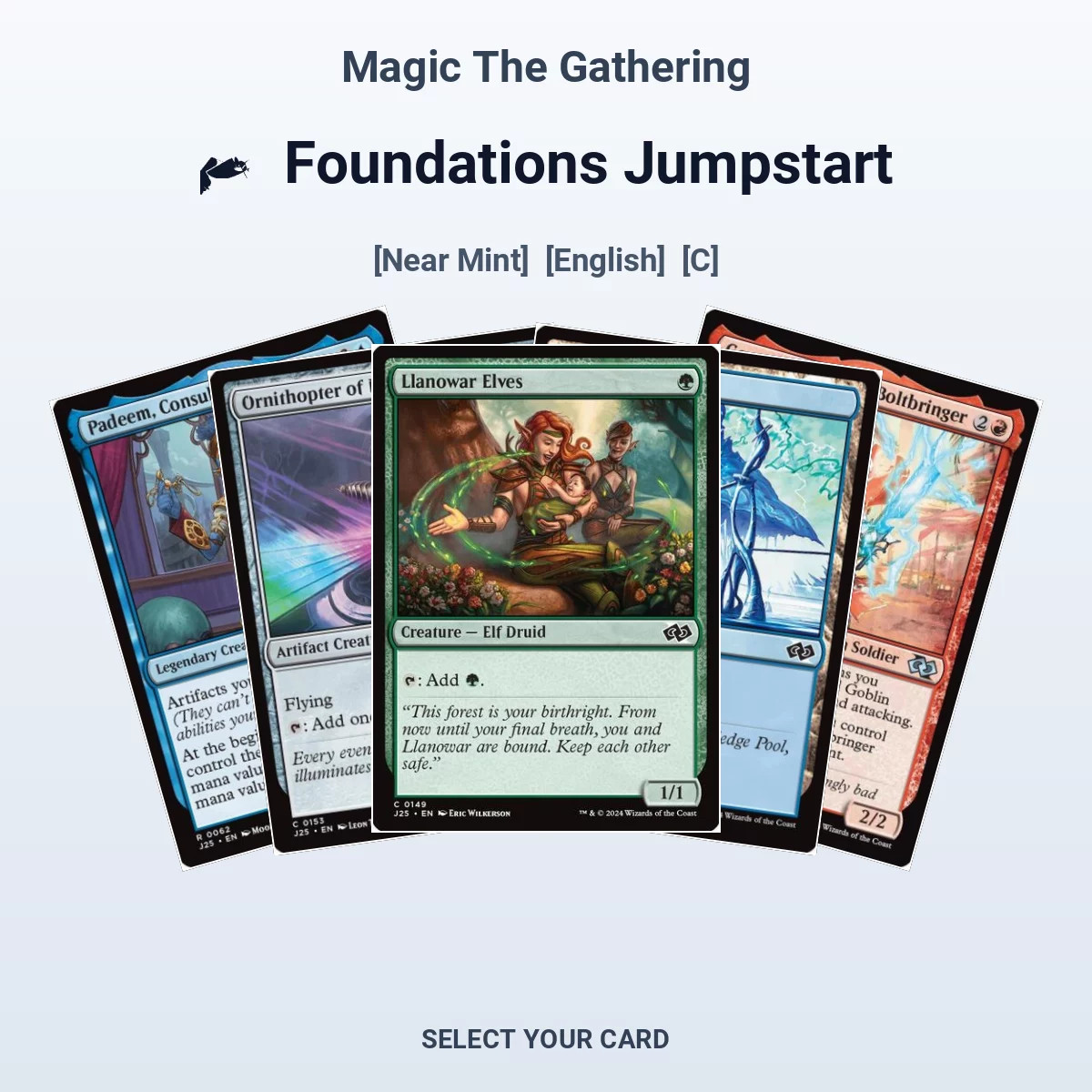 Magic The Gathering Foundations Jumpstart - Select Your Cards (NM, C)