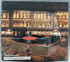 Vinyl Record Player Wireless Bluetooth Turntable with Built-in Speakers and USB