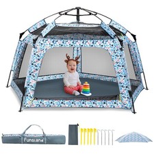 Baby Playpen Pop-up Tent - Outdoor  Indoor Play Tent for Beach with Canopy T...