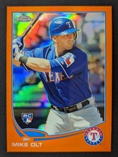 2013 Topps Chrome #55 Mike Olt Orange Refractors Texas Rangers