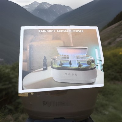 Raindrop Aroma Diffuser Model 286 White/Clear ABS PP DC Power RoHS CE FCC