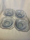 4 Indiana Glass Blue Soup/Cereal Bowls Madrid Depression Glass Pattern 6 3/4”
