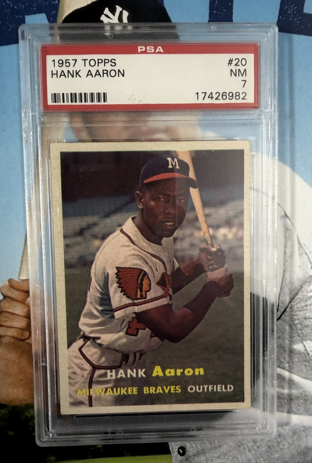 1957 Topps - Hank Aaron #20 PSA 7