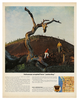 1960er Ethyl Corporation Volcano Lavabetten Werbeposter -...