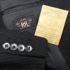 RRL RALPH LAUREN Double RL Western Railroad Stripe Made in Italy Jacket