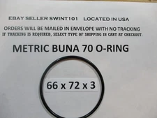 66mm ID x 72mm OD x 3mm thick O-ring. Buna-70.   Quan 1.