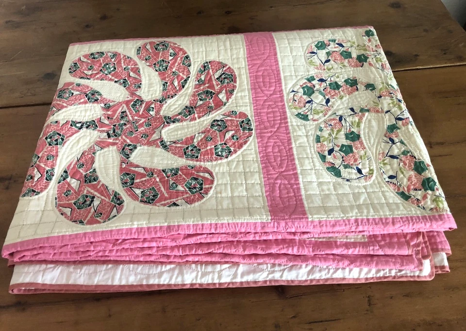 Early Depression era 1920's Whirligig Fan Patchwork handmade Quilt Museum qualit - Image 3 of 4