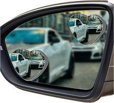 2PCS Heart Shaped Car Blind Spot Mirrors, HD Glass Wide Angle Side Mirrors for E