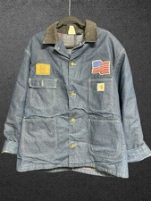 Vintage Carhartt 100 Year Anniversary 8LC Denim Chore Jacket Blanket Lined 24x30