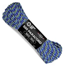 Atwood Rope MFG 550 Paracord 100 Feet 7-Strand Core Nylon Parachute Cord (Hydro)